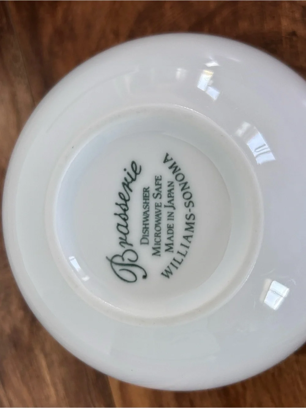 Williams Sonoma Brasserie Green Rim Soup Cereal Bowl Made Japan 5.5” Set of 2